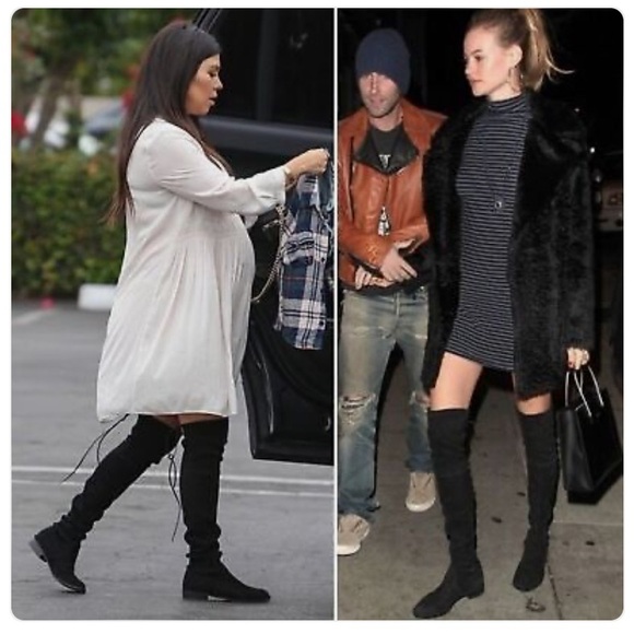 Stuart weitzman lowland over the knee OTK black suede boot size 5 - Picture 4 of 16